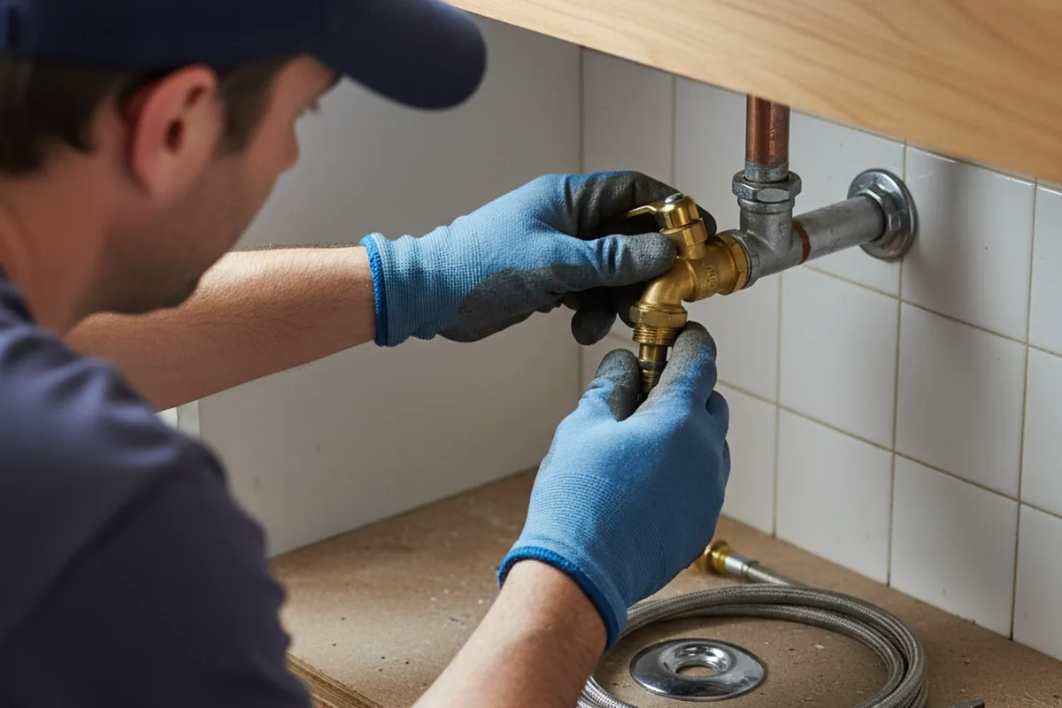 Shutoff valve and fitting work during Emergency Plumbing in Ellendale